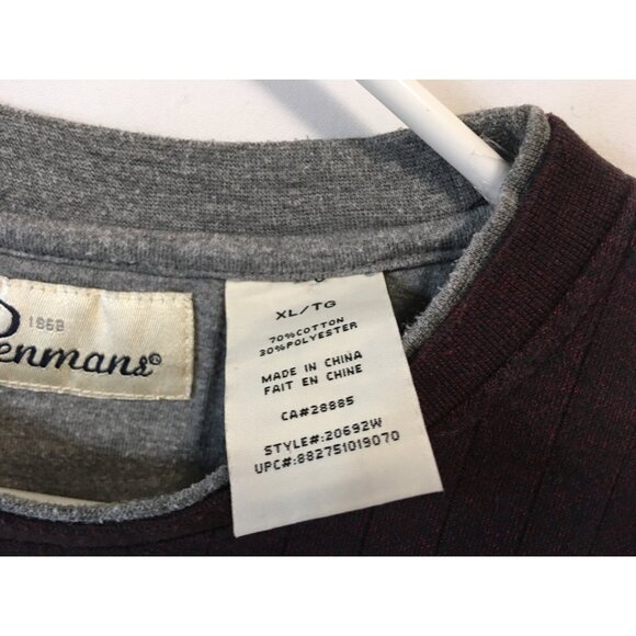 Vintage Penmans Men Sweater Sweatshirt Black Red Pullover Cotton Size XL - Picture 5 of 7